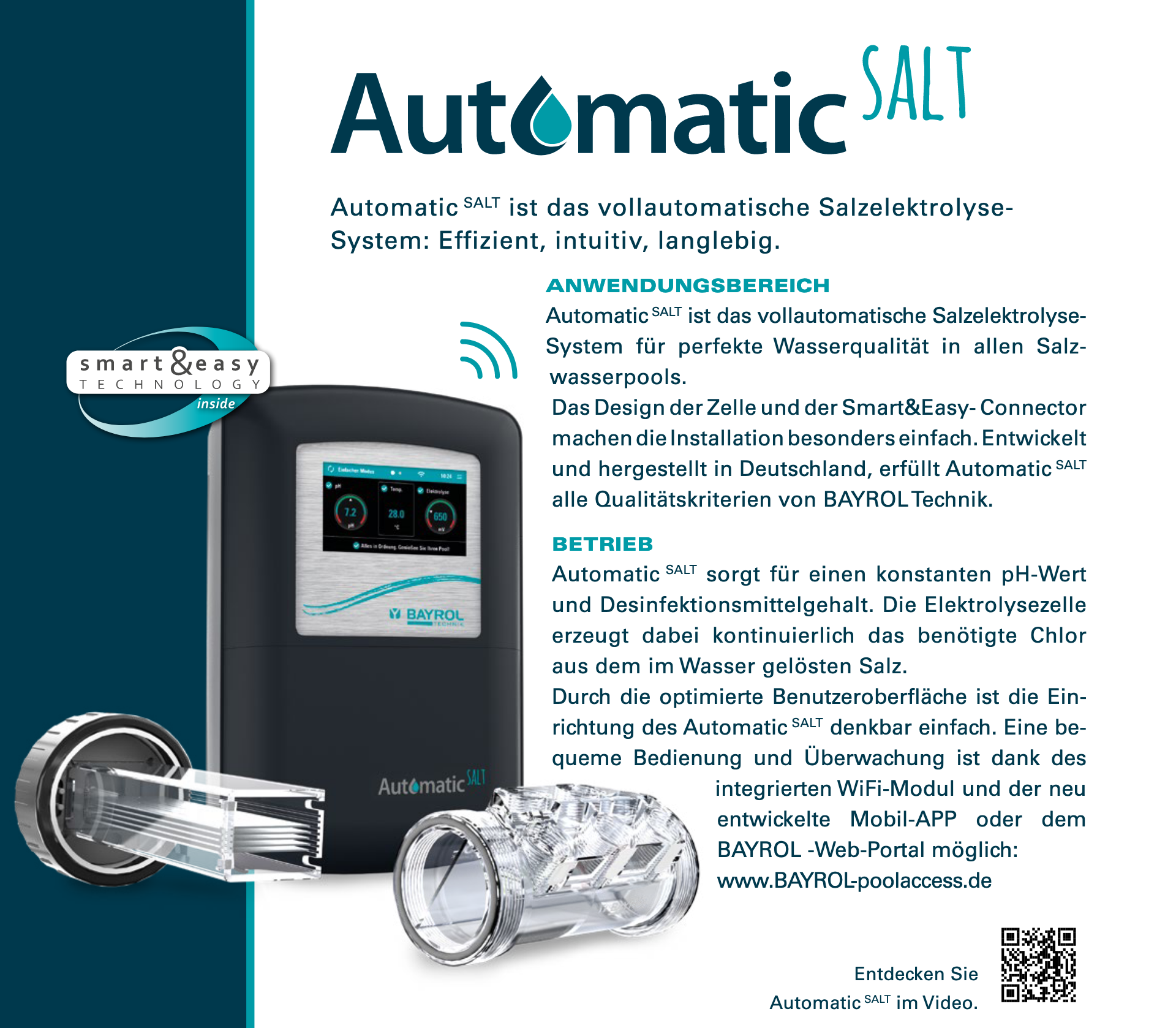 Bayrol Automatic Salt Desinfektionsanlage inkl W-Lan Bayrol Automatic Salt Desinfektionsanlage inkl W-Lan